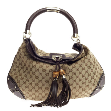 Gucci Indy Hobo GG Canvas Large