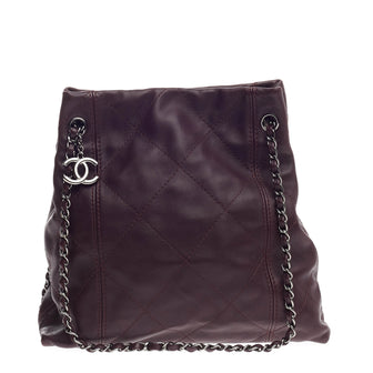 Chanel Diamond Stitch Chain Shoulder Bag Lambskin Large