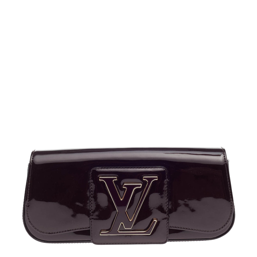 Sobe patent leather clutch bag Louis Vuitton Purple in Patent