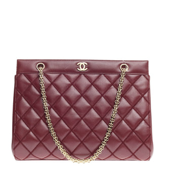 Chanel Vintage Bijoux Chain Shopping Tote Quilted Lambskin