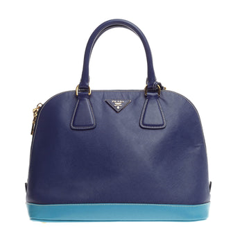 Prada Bicolor Promenade Saffiano Leather Medium