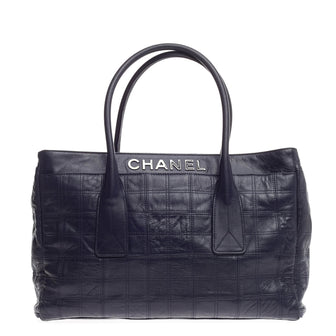 Chanel Lax Shopping Tote Quilted Leather Large