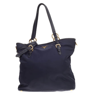 Prada Belted Convertible Tote Tessuto Large