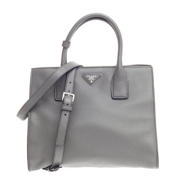 Prada Twin Shopping Tote Vitello Daino Medium