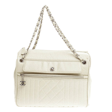 Chanel 50's Tote Quilted Perforated Leather Large