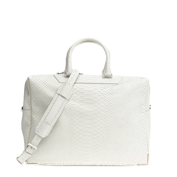 Alexander Wang Prisma Skeletal Briefcase Python Embossed Leather Large