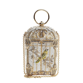 Judith Leiber Birdcage Minaudiere Crystal Small