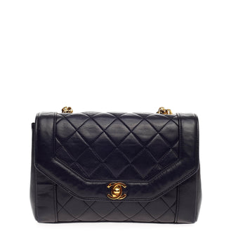 Chanel Vintage CC Chain Flap Bag Quilted Lambskin Small