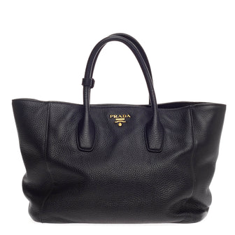 Prada Twin Shopping Tote Vitello Daino Medium