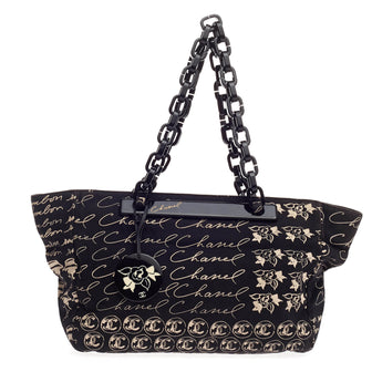 Chanel Resin Tote Printed Canvas