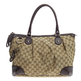 Gucci Sukey Top Handle Satchel GG Canvas Medium