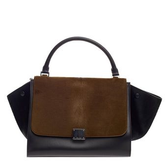 Celine Tricolor Trapeze Pony Hair Medium