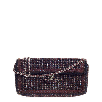 Chanel Vintage Classic Single Flap Tweed East West