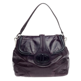 Prada Turnlock Flap Hobo Vitello Shine Large