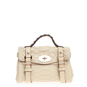 Mulberry Alexa Satchel Silky Snake Print Mini
