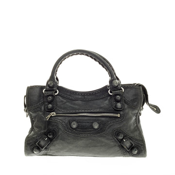 Balenciaga City Giant Brogues Leather Medium