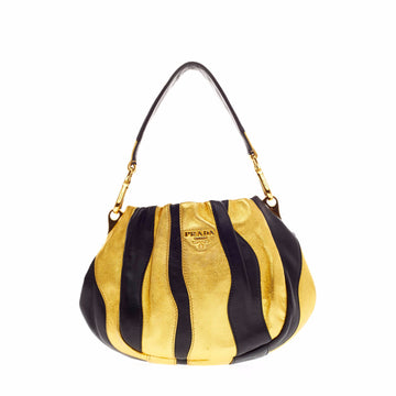 Prada Waves Handle Bag Leather Small