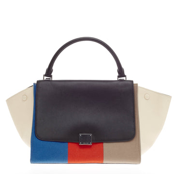 Celine Trapeze Multicolor Leather and Felt Medium