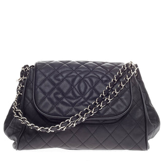 Chanel Timeless Accordion Flap Quilted Caviar -
