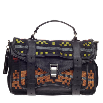Proenza Schouler PS1 Satchel Jacquard With Leather Medium