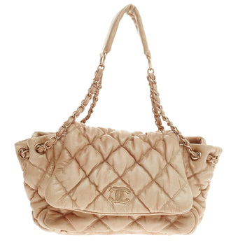 Chanel Bubble Quilt Flap Accordion Flap Lambskin -