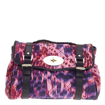 Mulberry Alexa Satchel Quilted Printed Denim -