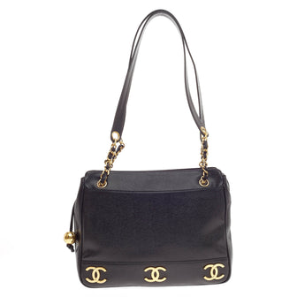Chanel Vintage CC Shoulder Bag Caviar Medium