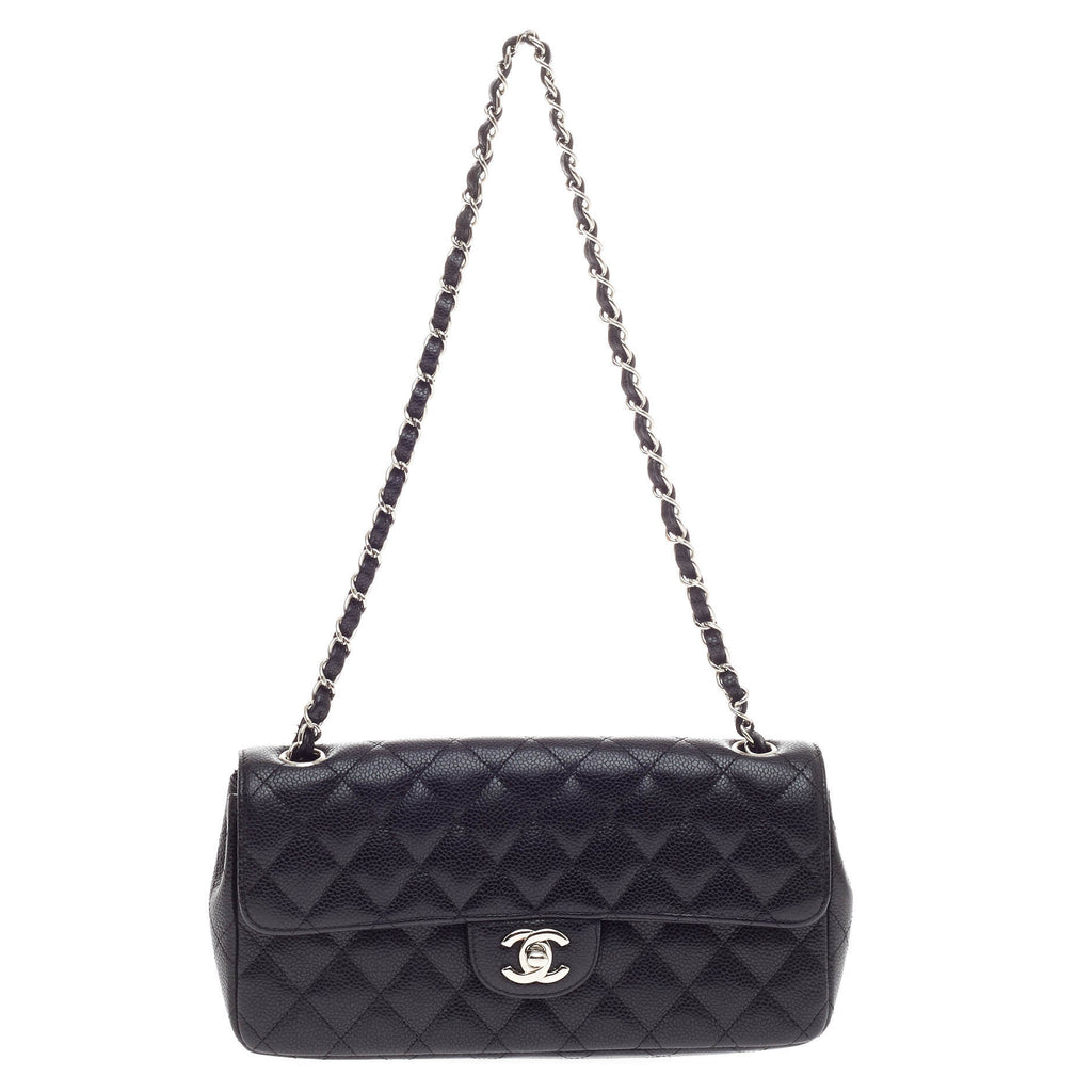 Buy Chanel Classic Single Flap Bag Caviar East West Black 419401