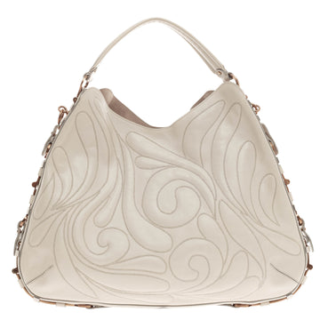 Salvatore Ferragamo Fergie Hobo Embroidered Leather