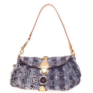 Louis Vuitton Pleaty Raye Limited Edition Denim Mini