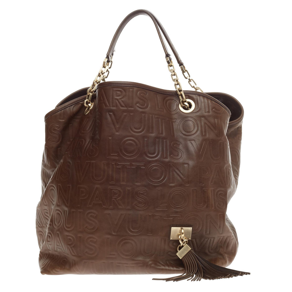 Louis Vuitton Limited Edition Chocolate Leather Paris Souple Whisper Bag