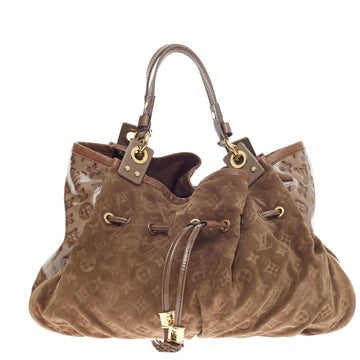 Louis Vuitton Irene Monogram Embossed Suede and Patent