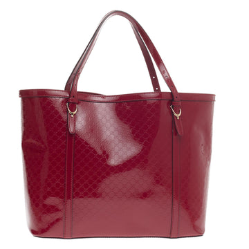 Gucci Nice Tote Patent Microguccissima Leather