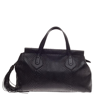 Gucci Lady Tassel Top Handle Bag Python Large