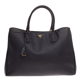 Prada Lux Convertible Open Tote Saffiano Leather Medium