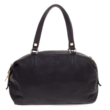 Celine Triple Zip Satchel Pebbled Leather Small 