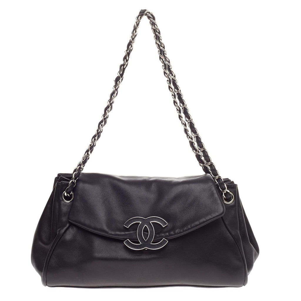 Buy Chanel Sensual CC Accordion Flap Bag Lambskin Large Black 482401