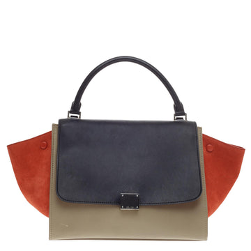 Celine Trapeze Tricolor Leather Medium
