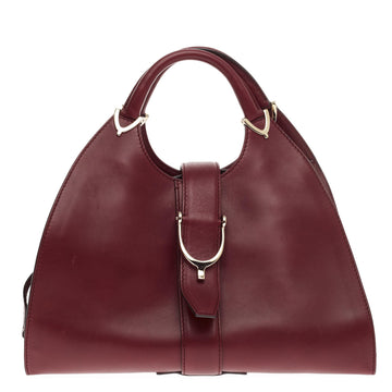 Gucci Stirrup Top Handle Bag Leather Large