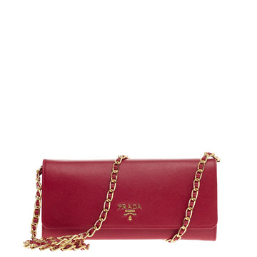 Prada Wallet on Chain Saffiano Leather