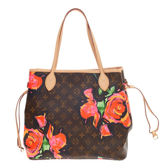 Louis Vuitton Neverfull Limited Edition Monogram Canvas Roses MM