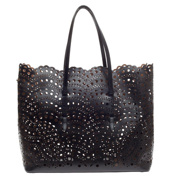 Alaia Open Tote Laser Cut Leather Large