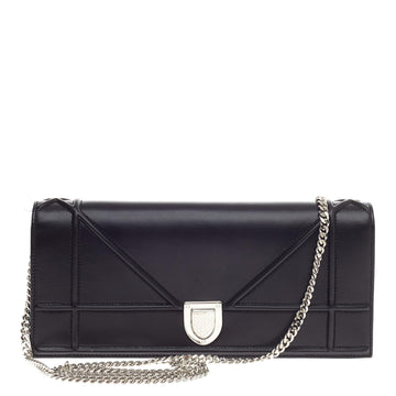 Christian Dior Diorama Chain Clutch Leather