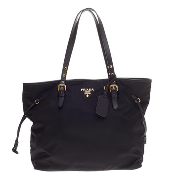 Prada Belted Tote Tessuto and Saffiano Medium