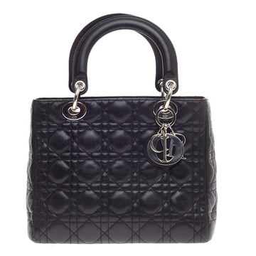 Christian Dior Lady Dior Cannage Quilt Lambskin Medium