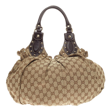 Gucci Pelham Tote Studded GG Canvas Medium