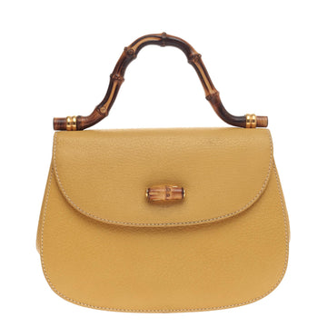 Gucci Vintage Bamboo Top Handle Leather Medium