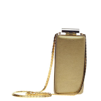 Lanvin Vertical Minaudiere Textured Leather Long