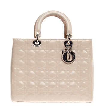Christian Dior Lady Dior Cannage Quilt Patent Large