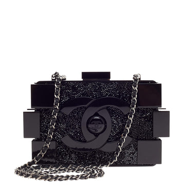 Chanel Lego Clutch Crystal Embellished Plexiglass